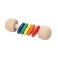 thumbnail image 4 of Sonajero de madera con anillos de colores para entrenamiento de comprensión del color, juguete educativo para bebés, cinco anillos, 4 of 14