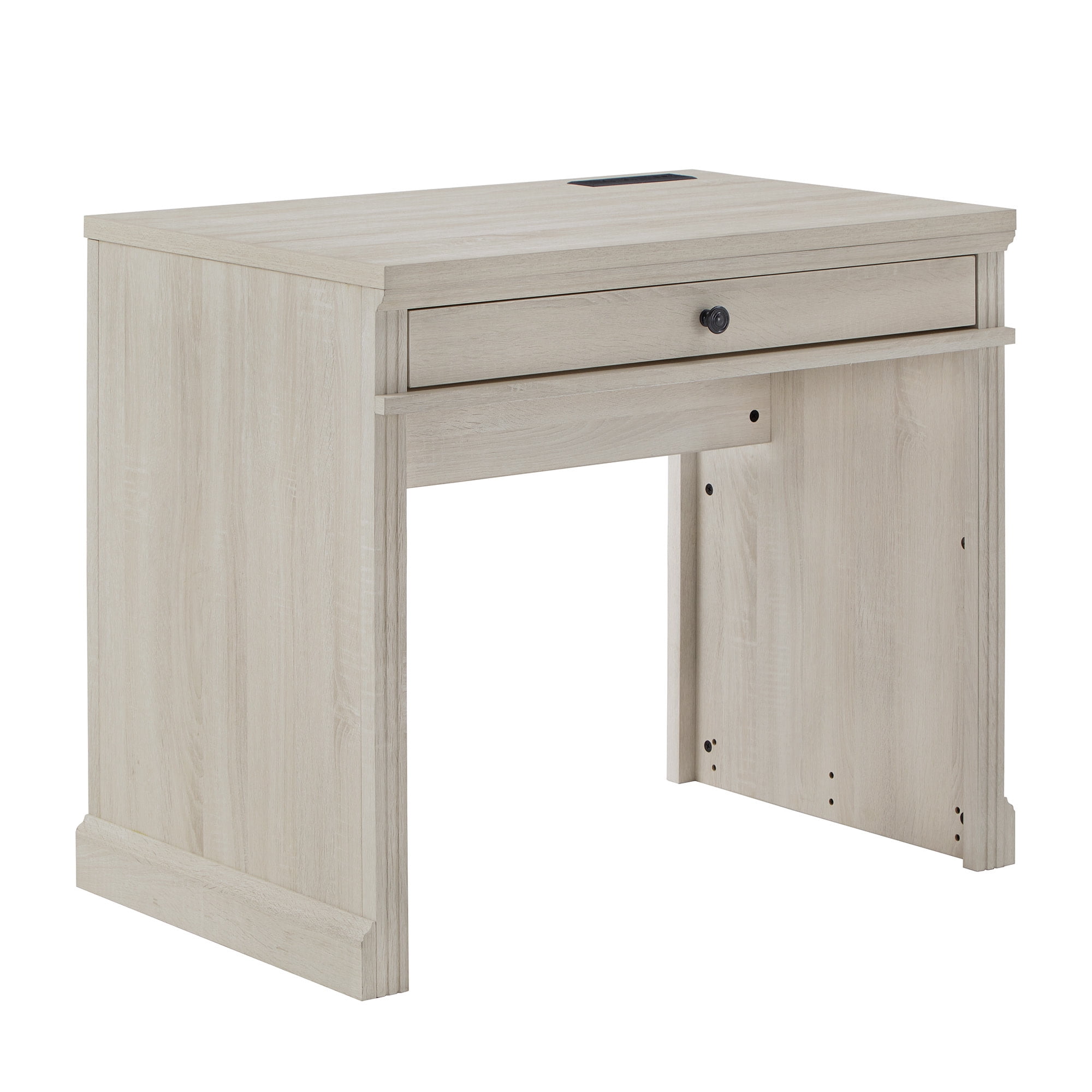Weston Home Fayston 35 in. Writing Desk with USB Charger, Antique White Finish