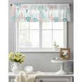 thumbnail image 3 of Coastal Turtle Valance Curtains for Kitchen/Living Room/Bathroom/Bedroom Window, Teal Green Ocean Coral Starfish Jellyfish Rod Pocket Small Topper Half Short Window Curtains Sheer Scarf 42"x12", 3 of 8