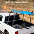 thumbnail image 4 of QinaQin Adjustable Truck Ladder Rack, Aluminum Pickup Bed Cargo System with 800 Lb Capacity for Kayaks, Timber, Ladders and Tools, 4 of 9