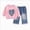 C473--Pink, variant on 1-2 Years Toddler Baby Girl Outfit Print Long Sleeve Ruffle Sweatshirt Pants Set 2Pcs Infant Spring Clothes Girl Set Pink