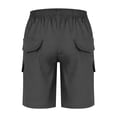 thumbnail image 4 of Hinvhai Boys' Textured Cargo Shorts, Elastic Waist Utility Shorts with Multiple Pockets, Durable Casual Shorts Dark Gray 7 Years, 4 of 5