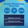 thumbnail image 3 of Blue Wave 16' x 36' 8-Year Rectangular In Ground Pool Winter Cover, 3 of 7