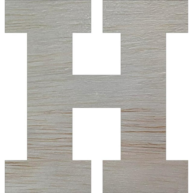 Wooden Block Letters, Unfinished 6'' Rockwell H, Craft