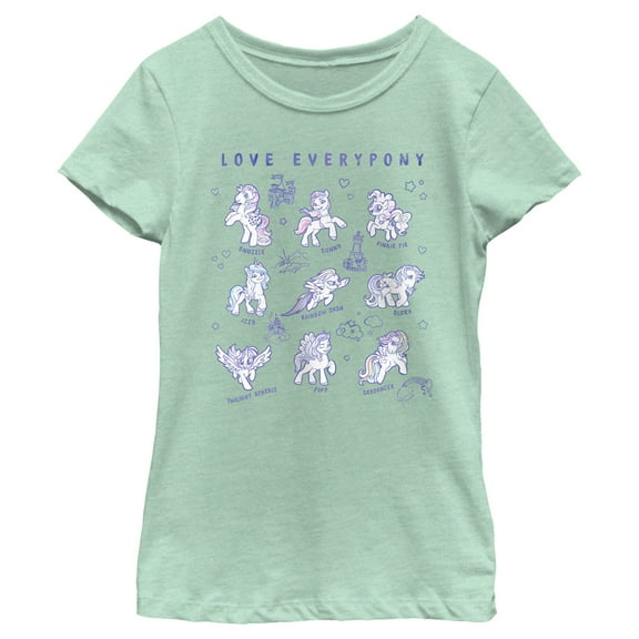 Girl's My Little Pony: Friendship is Magic Love Everypony Generation  Graphic T-Shirt