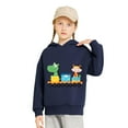 thumbnail image 5 of fnnxnal Toddler Kids Hoodie 4T Navy - Dinosaur Giraffe Train Cartoon Graphic, Durable Machine Washable Fade Resistant, Soft Sweatshirt for 2-8 Years, 5 of 5
