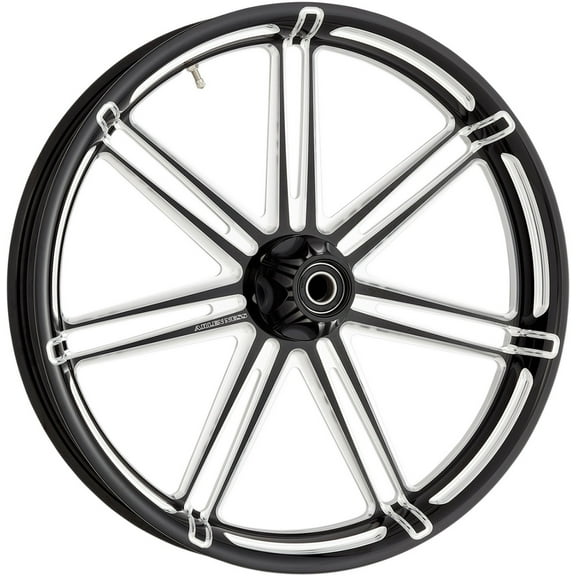 Arlen Ness 21" x 3.5" 7-Valve Forged Black Front Wheel w/Hub (10301-204-6008)