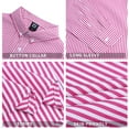 thumbnail image 6 of GENTS BLISS Men Dress Shirts Long Sleeve Stripe Shirts for Men Casual Business Button Down Men Shirts, 6 of 7