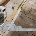 thumbnail image 4 of ELAYARD Protractor Metálico Para Medir Ángulos En Trabajos De Carpintería Y Dibujo Color Plateado, 4 of 8