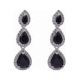 thumbnail image 1 of Aretes Largos De Zirconia Con Corte De Gota, 1 of 3