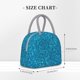 thumbnail image 2 of Fotbe Blue Glitter Bolsa de Almuerzo con Estampado, Lonchera Aislada, Contenedor de Comida Reutilizable Tipo Cooler a Prueba de Fugas, 2 of 6