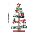 thumbnail image 2 of 8.46 Inch Christmas Tree Wooden Desktop Ornaments, Wooden Xmas Table Centerpieces Decoration For Office And Holiday Party, 2 of 4