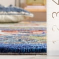 thumbnail image 4 of SAFAVIEH Blossom Dederick Floral Area Rug, Orange/Blue, 6' x 6' Round, 4 of 7