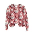 thumbnail image 4 of WXLWZYWL Womens Christmas Sweatshirts Cute Xmas Ugly 3D Graphic Print Sweaters Oversized Long Sleeve Round Neck Pullover Tops, 4 of 4