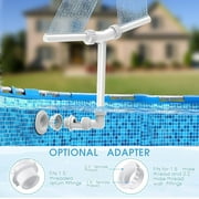 Pool Fountain, Luminous Double Spray Spa and Swimming Pool Waterfall Fountain for Above Ground/Inground Pools, Adjustable Nozzle Outdoor Garden Sprinkler Fountain Cooler