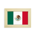 thumbnail image 1 of Mexico Nacional país símbolo Mark patron de América del Norte Escritorio de madera Arte Pintura 5x7 pulgadas marco de foto foto, 1 of 4