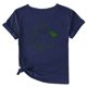 thumbnail image 5 of Camiseta de Manga Corta de Cuello Redondo Impresa de Primavera Superior de las Mujeres, Mezcla Ligera de Poliéster para Uso Diario Y de Fiesta Casual, 5 of 9
