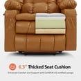 thumbnail image 3 of MCombo Large Lay Flat Dual Motor Power Lift Recliner for Big and Tall Elderly, Faux Leather(Tawny), 3 of 9