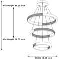 thumbnail image 5 of Vanity Art 3 Light Unique Tiered LED Chandelier Lighting | Modern Hanging Lights, Circular Ceiling Lights Fixtures for Dining Room Living Room Bed Room Kitchen SYLED1013-BD, 5 of 10