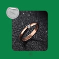 thumbnail image 3 of Anillos de Promesa Acero Inoxidable con piedra central. Anillos de Mujer resistentes Xtellar dorado, 3 of 4