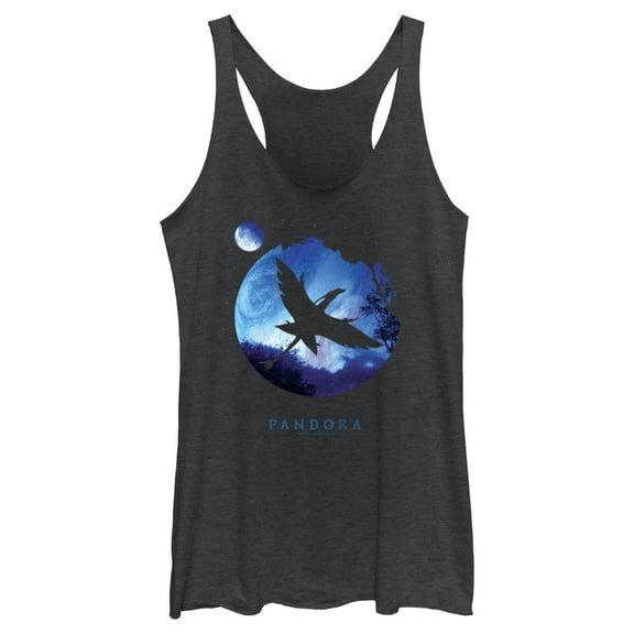 Women's Avatar Great Leonopteryx Pandora Planet  Racerback Tank Top Black Heather 2X Large