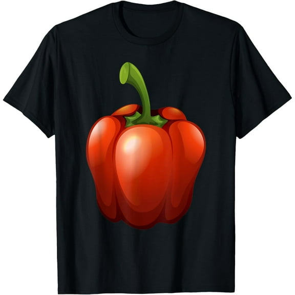 Red Bell Pepper Love Vegetable Veggie Salad Costume T-ShirtPure cotton short-sleeved shirts for both men and women