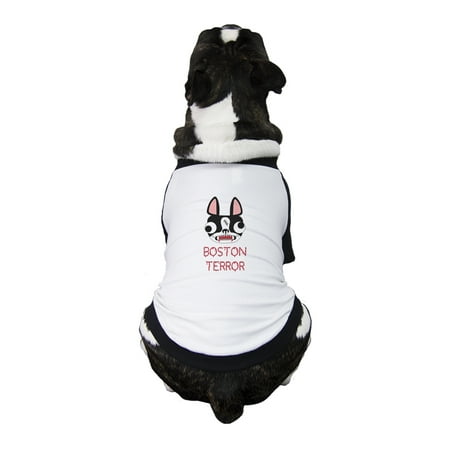 Boston Terror Terrier Dog Raglan Shirt Halloween Pet Baseball Shirt