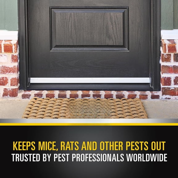 36 Low-Profile Door Sweep, Aluminum, Seals Out Rodents & Pests, Enhanced Weather Sealing, Easy to Install; Door Seal Rodent Guard; Rodent Proof Door Sweep