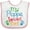 White and Pink, variant on Inktastic My Poppa Loves Me Boys or Girls Baby Bib