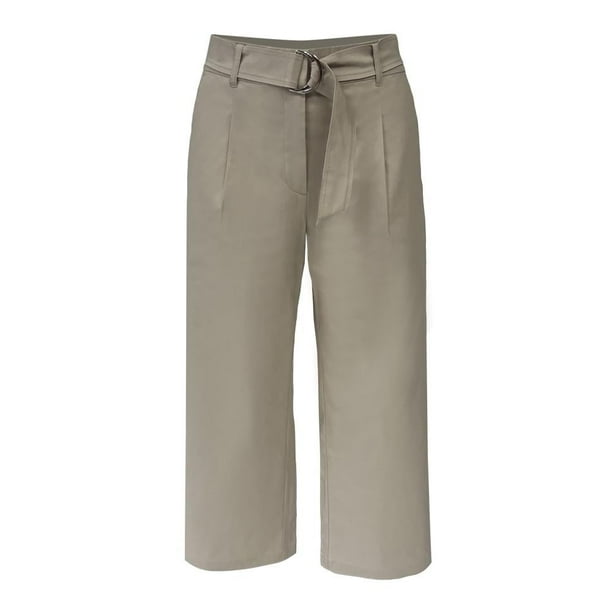Pantalón George Talla CH con Cinturón y Pierna Recta Khaki