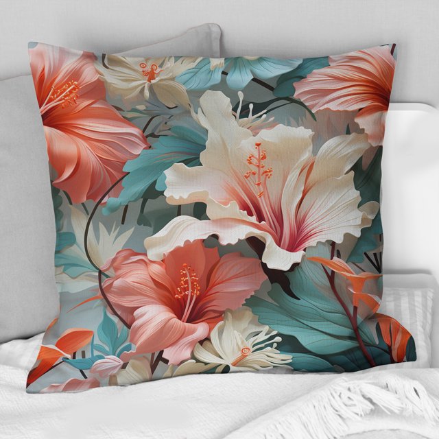 Designart "Mirage Of Paradise" Tropical Throw Pillow - Traditional Pillow For Couch - Insert And Pillows Covers For Bedroom Decor