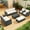 Beige, variant on 10 Pieces Patio Furniture Sets Outdoor,Manual Weaving Wicker Rattan Sectional Sofa Patio Conversation Sets with Cushions & Coffee Table with Hidden Storage for Outside, Balcony, Porch