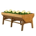thumbnail image 2 of Outsunny 70'' Wooden Raised Garden Bed with Funnel Design, High Weight Capacity Planter Box, Large Growing Space and Great Breathability, Natural, 2 of 9