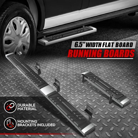 For 15-24 Ford Transit Van 6.5" Side Stainless Steel Running Board Step Nerf Bar