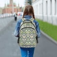 thumbnail image 6 of FORMRS Unisex Backpack Elementary School Travel Bookbag with Reflective Stripes, Beige Floral, 6 of 7