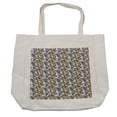 thumbnail image 1 of Animal Print Shopping Bag, Abstract Snake Skin Pattern with Colorful Geometrical Lines Modern Hipster, Eco-Friendly Reusable Bag for Groceries Beach and More, 15.5" X 14.5", Cream, by Ambesonne, 1 of 2