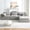 3S+1O-Light Grey, variant on Modular Cloud Loveseat Sofa, Soft Plush Polyester Fabric, Deep Seat Comfy Floor Couch for Living Room, Bedroom & Small Space Light Grey