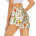 thumbnail image 2 of Uemuo Animals Forest Pattern Women's Athletic Shorts High Waisted Running Shorts with Liner Pockets Gym Elastic Workout Shorts-Small, 2 of 9
