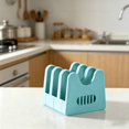 thumbnail image 4 of Green Plastic Pot Lid Organizer for Cabinet, Space-Saving Lid Holder for Pans and Pots, 13x13cm, 4 of 5