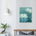 thumbnail image 3 of Creowell  Dragonfly with Water Lily Flowers Canvas Wall Zen Spa Picture Printed Artwork for Living Room Bedroom Bathroom Wall Decor,Stretched and Framed Ready to Hang,16x20 Inches, 3 of 3