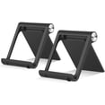 thumbnail image 1 of 2-piece Tablet Holder, Multi-angle Portable Phone Holder, Compatible with Multiple Models-02-Black, 1 of 7