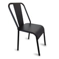 thumbnail image 1 of Sillas metálicas para restaurante, cafetería o comedor modelo  Nisso asiento de lamina respaldo de Metal con lamina Color Negro Moblibar Moderno, 1 of 4