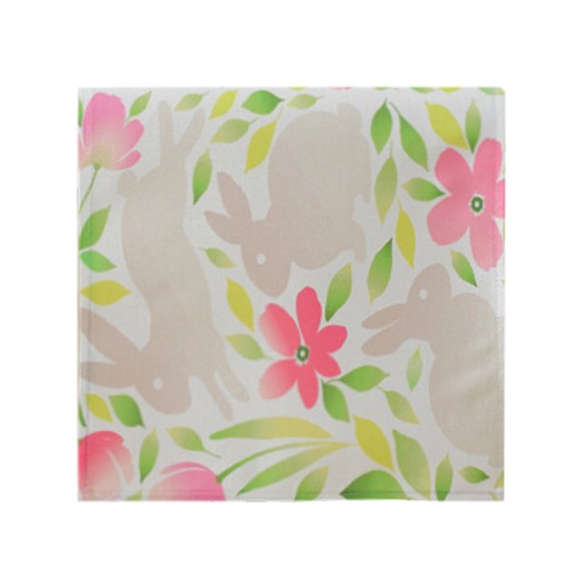 Table Rectangulaire Moderne en Coton et Lin Motif Lapin Œuf Bannière Décorative Fond de Fête de Vacances Extérieur Intérieur