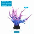 thumbnail image 2 of 3.5 Gallon Aquarium Decor Set, Eco-Friendly Resin Wood Barrel Ornament with 4 Artificial Plants (12x12x13.9cm) for Fish Tank, 2 of 7