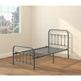 thumbnail image 4 of Golden Gate Beds Vintage Wrought Iron Bed Frame with Classic Metal Platform Base, Headboard and Footboard, No Box Spring Needed, Easy Assembly, Mattress Foundation, Sleek Silver Finish - Twin Size, 4 of 5