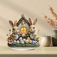 thumbnail image 4 of Easter Decorations Colorful Easter Bunny Tabletop Ornament,Spring Fashion Decorative Sculpture Figurine 2D Acrylic for Home Kitchen Easter Party,Birthday Gifts for Women, 4 of 5