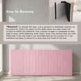 thumbnail image 5 of Lammlaoe King Headboard Only, Upholstered Wall Mounted, Peel and Stick Installation, Sound Reducing 3D Panel Design, Easy Assembly, Pink, 5 of 6