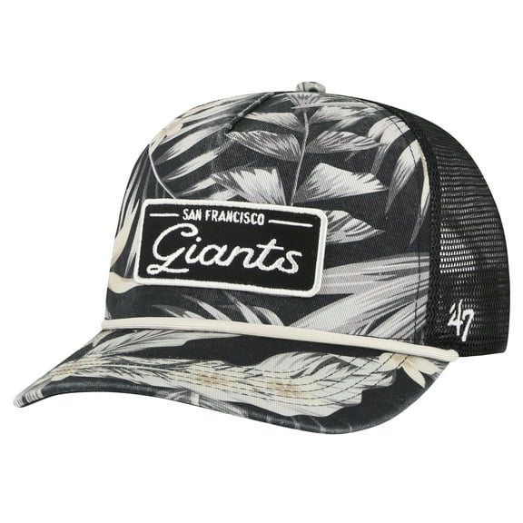 Men's '47 Black San Francisco Giants Tropicalia Trucker Hitch Adjustable Hat