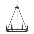 thumbnail image 2 of Chandelier 6 Light Black Iron     -Traditional Installation Capital Lighting 4916Bi-000, 2 of 3