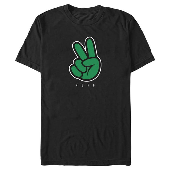 Men's NEFF Peace Sign Logo Green Graphic T-Shirt